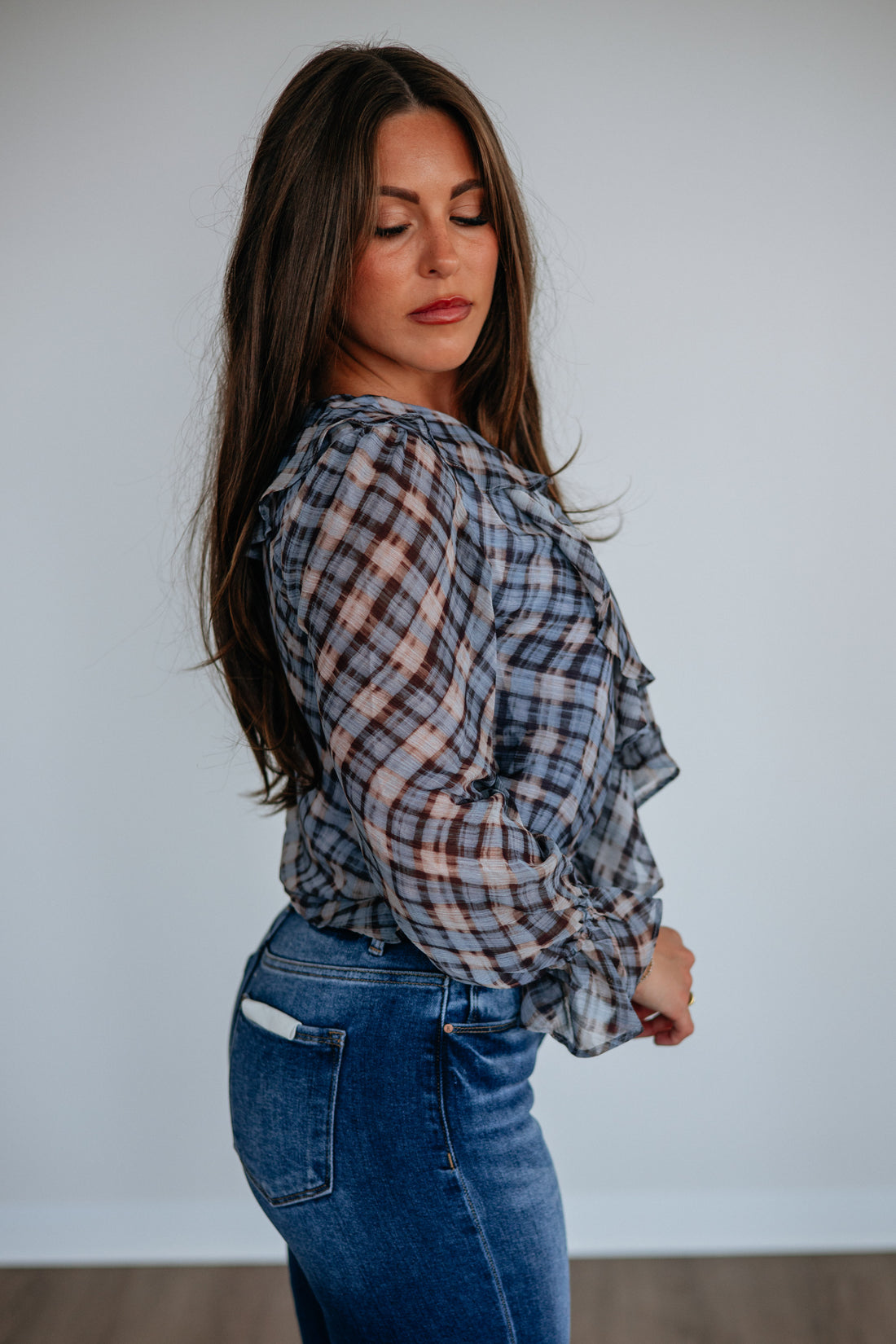 Lara Plaid Top