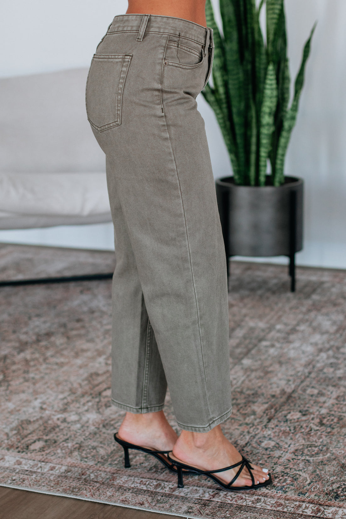 Rommi Denim Pants - Olive