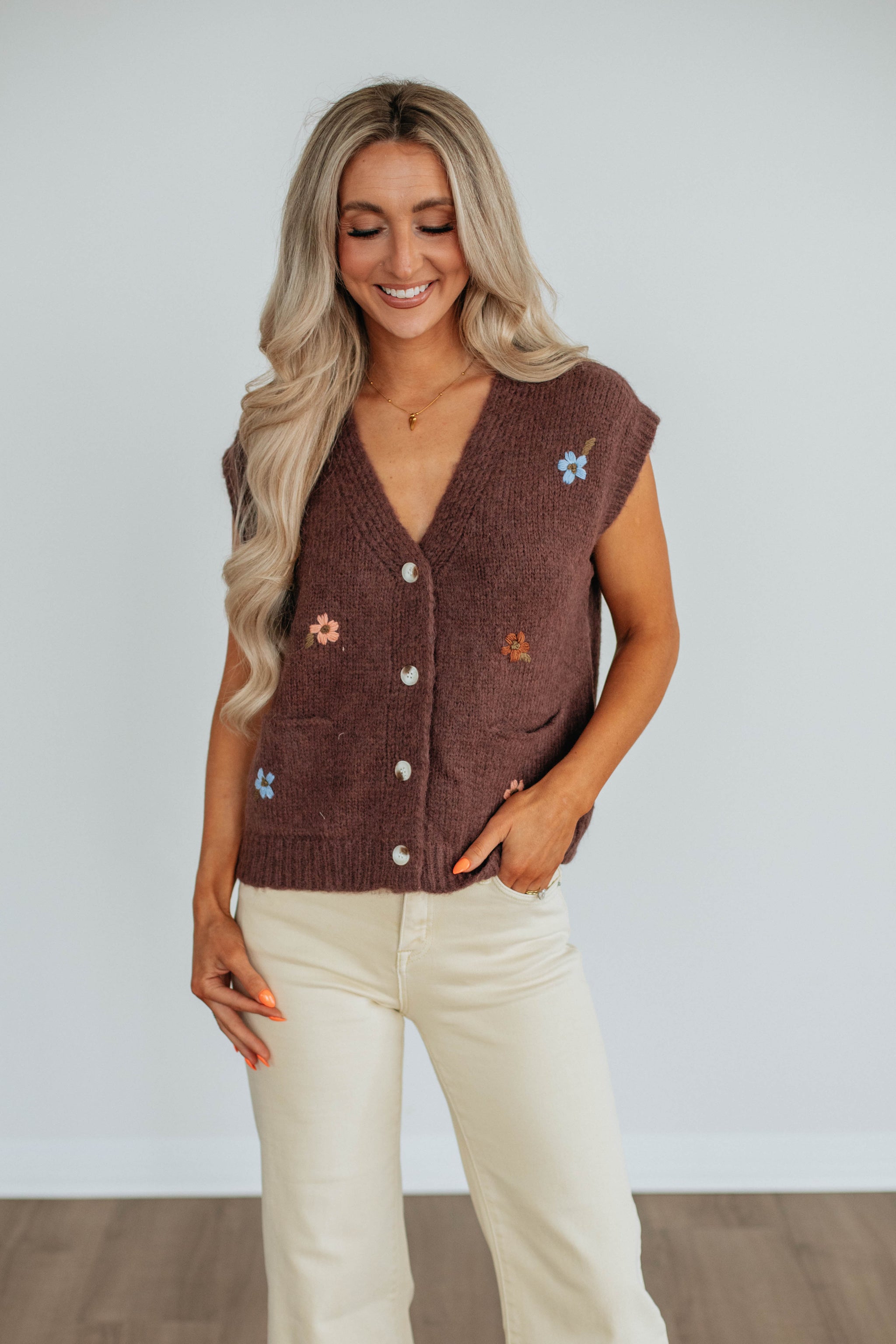 Alva Floral Sweater Vest
