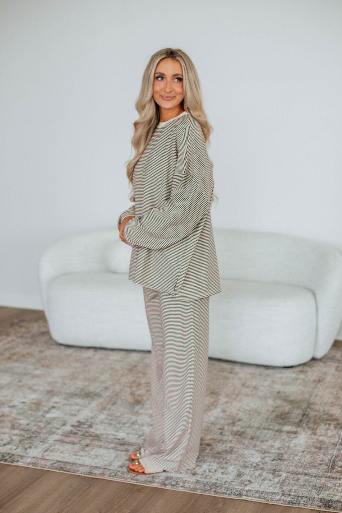 Cayla Striped Top - Espresso Mix