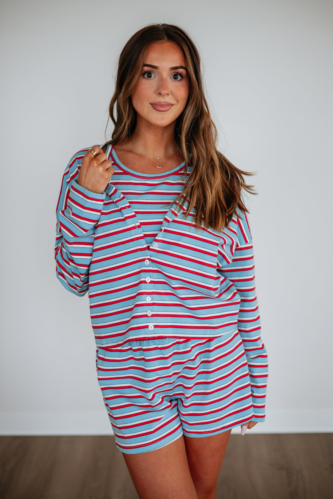 Brady Striped Cardigan Top