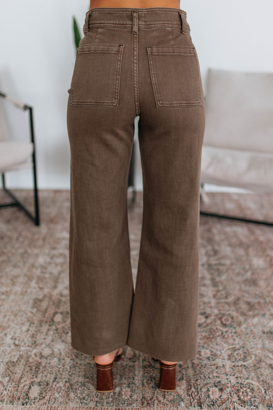 Hannah Wide Leg Pants - Cocoa