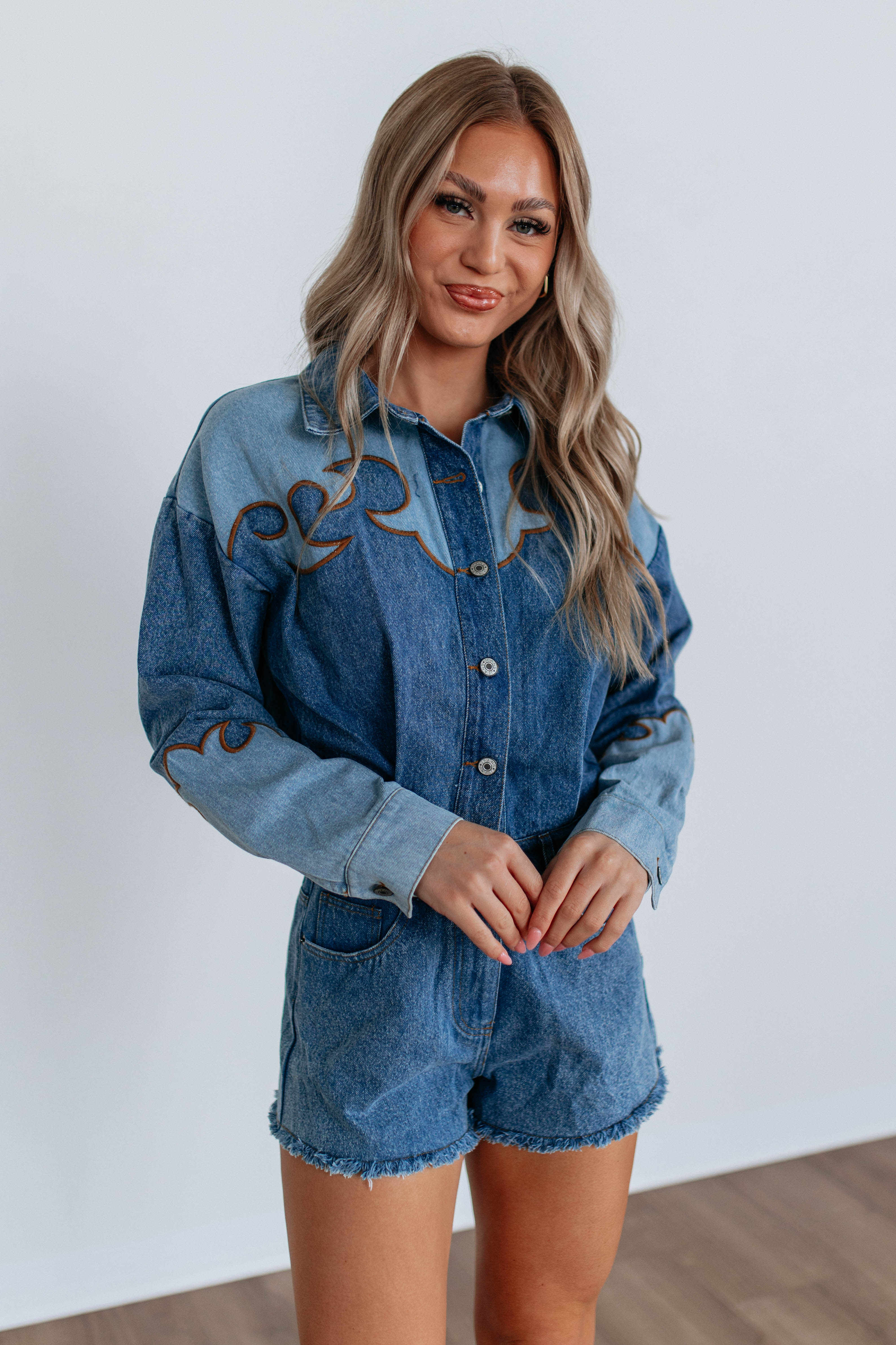 Blue Jean Baby Romper