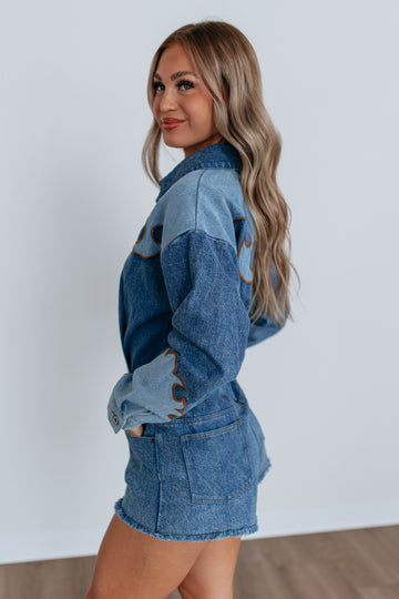 Blue Jean Baby Romper