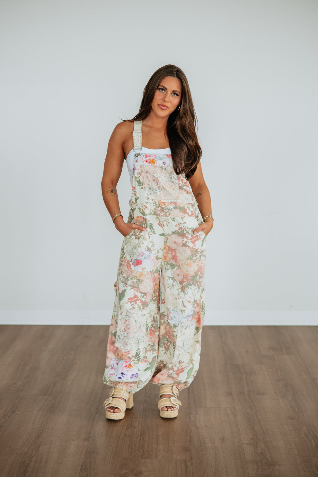 Shaylah Floral Overalls