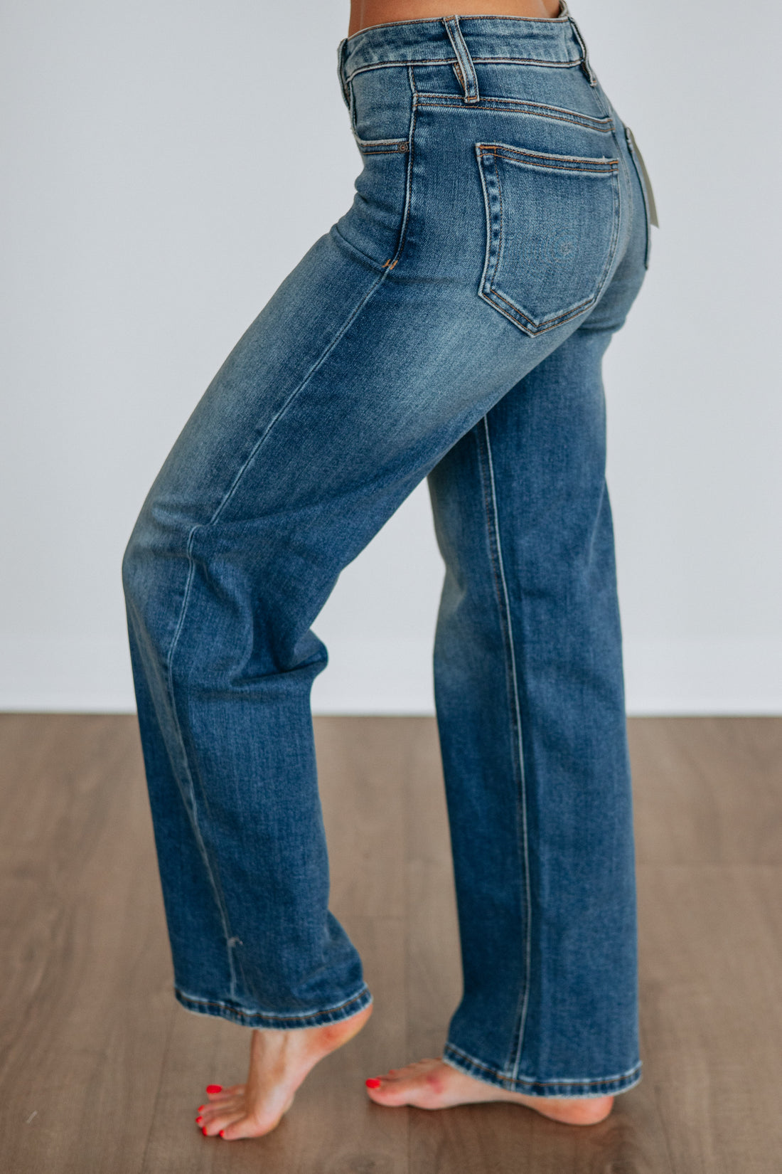 Logan Hidden Jeans - Dark Wash