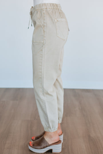 Drea Mica Joggers - Natural