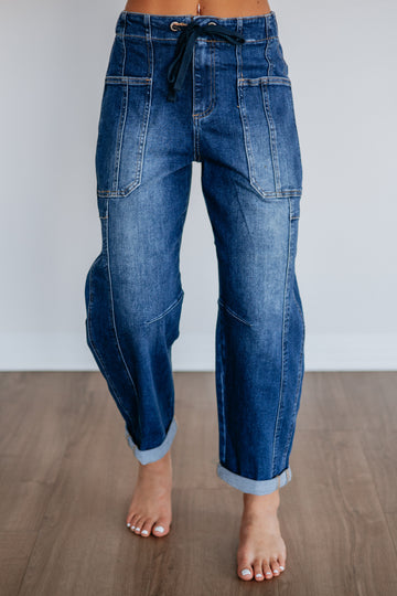 Kodi Risen Cargo Jeans - Dark Wash