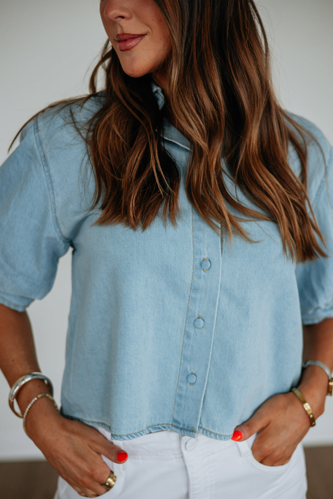 Kathrin Risen Denim Top