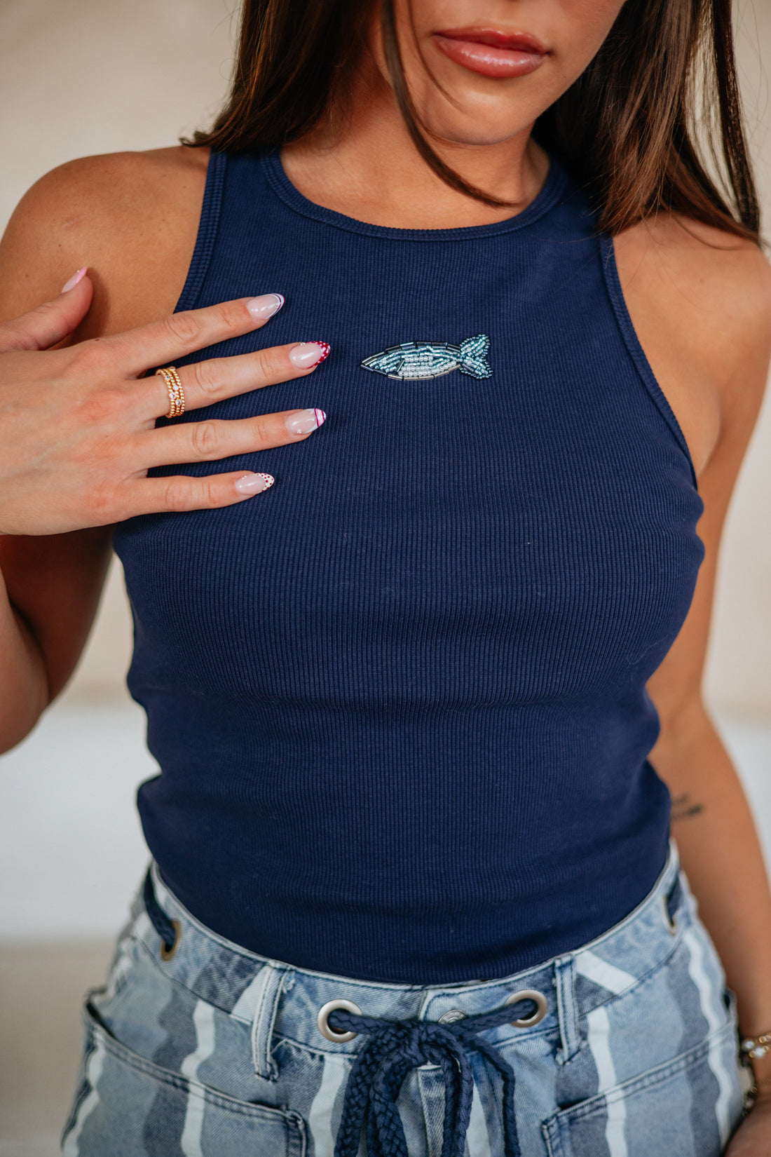 Reel Cute Ribbed Tank