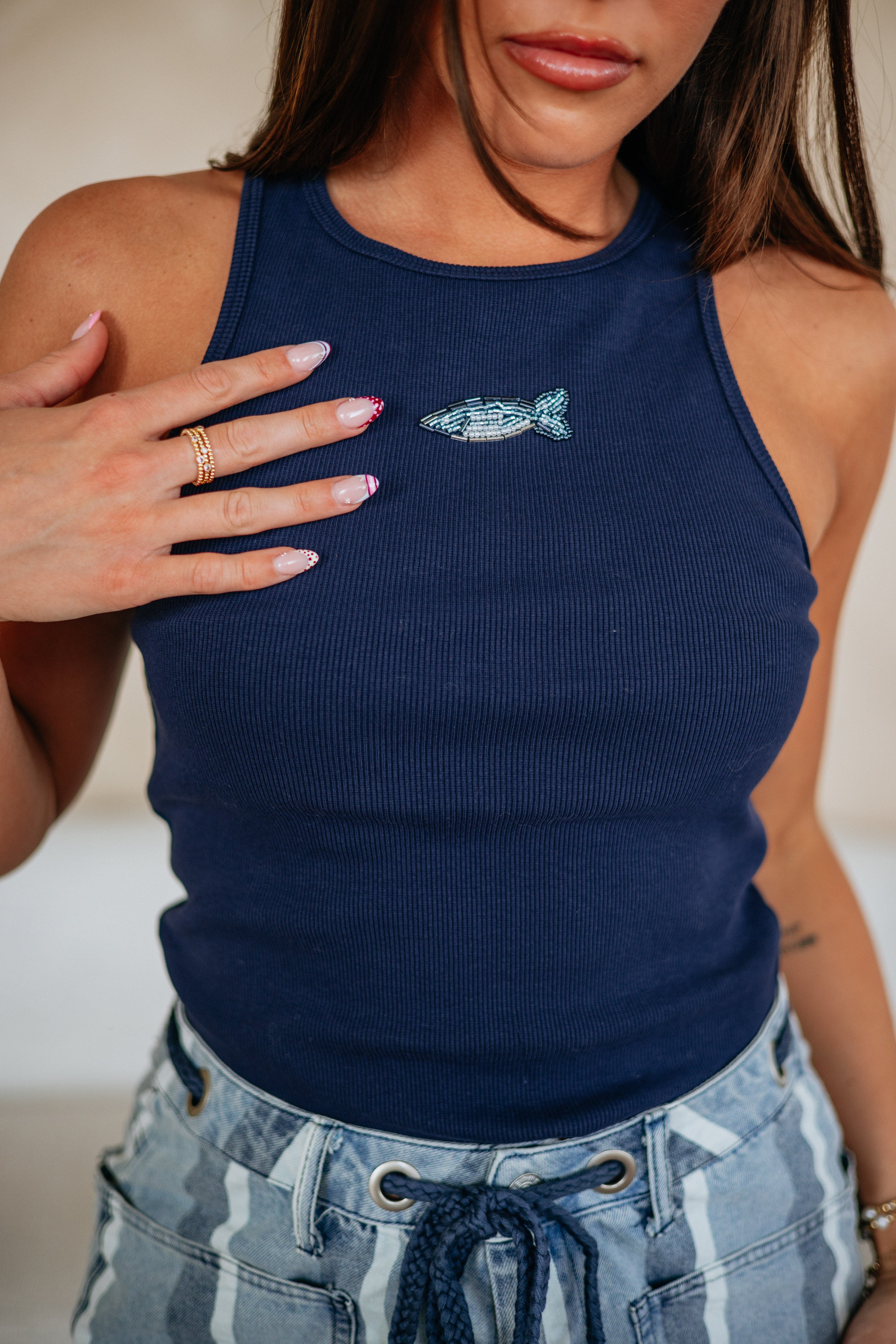 Reel Cute Ribbed Tank