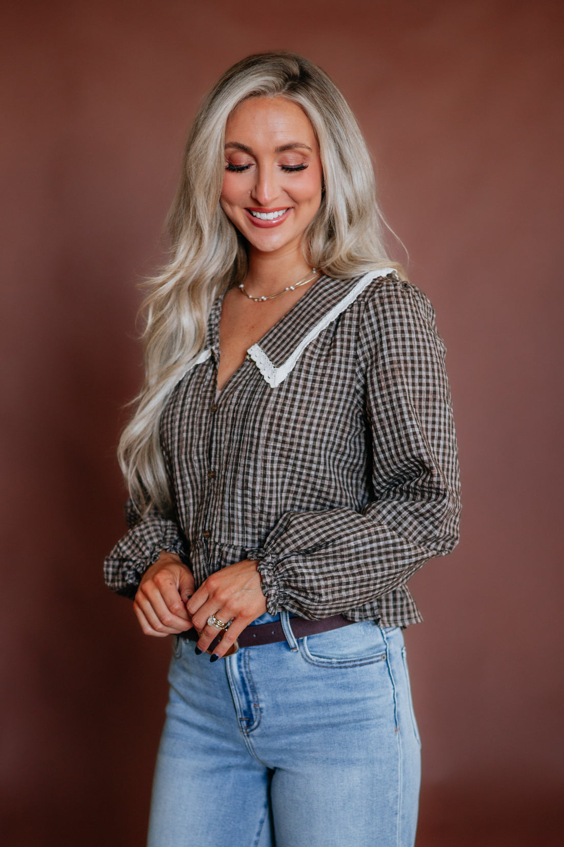 Laurelyn Gingham Top