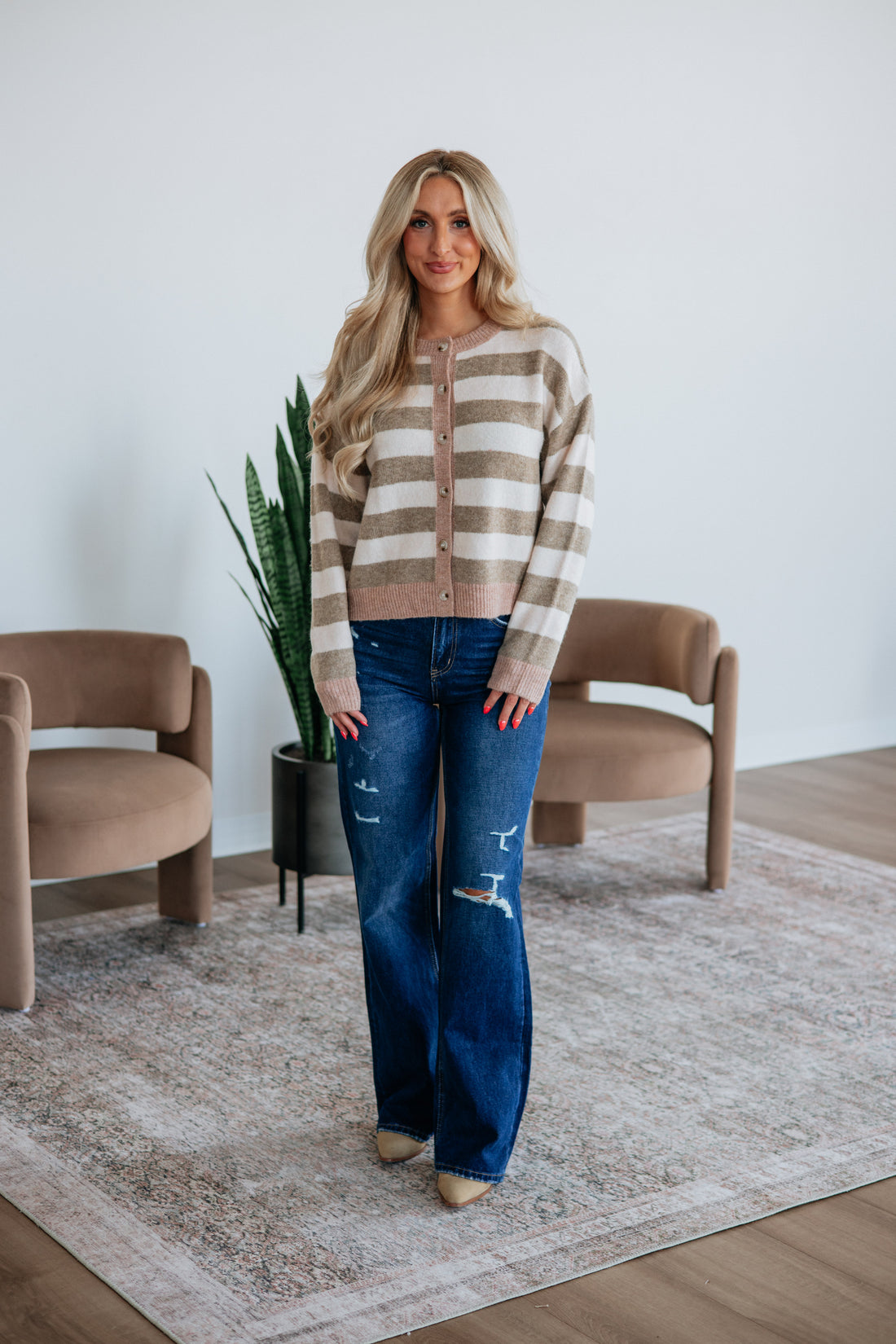 Shellie Striped Cardigan