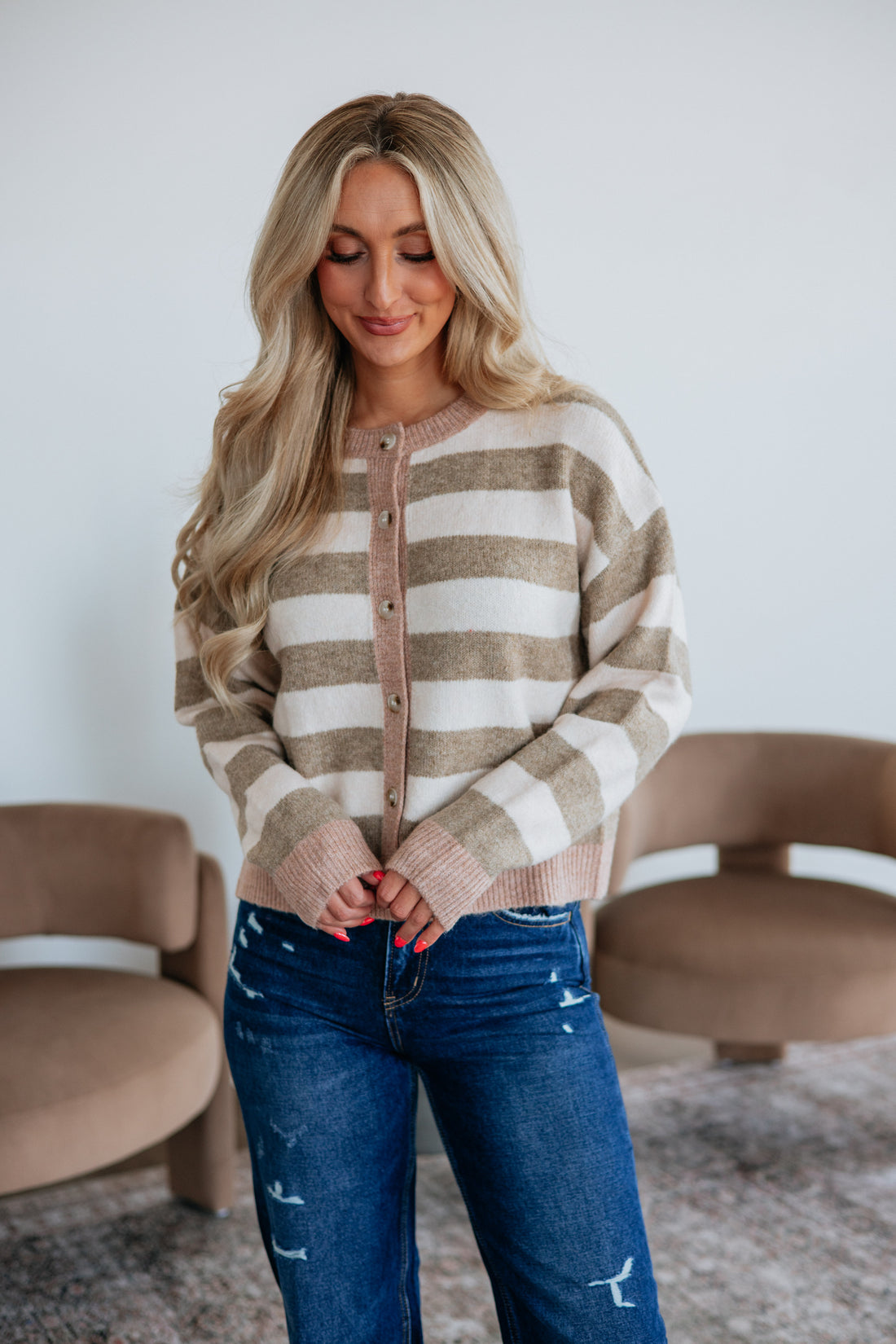 Shellie Striped Cardigan