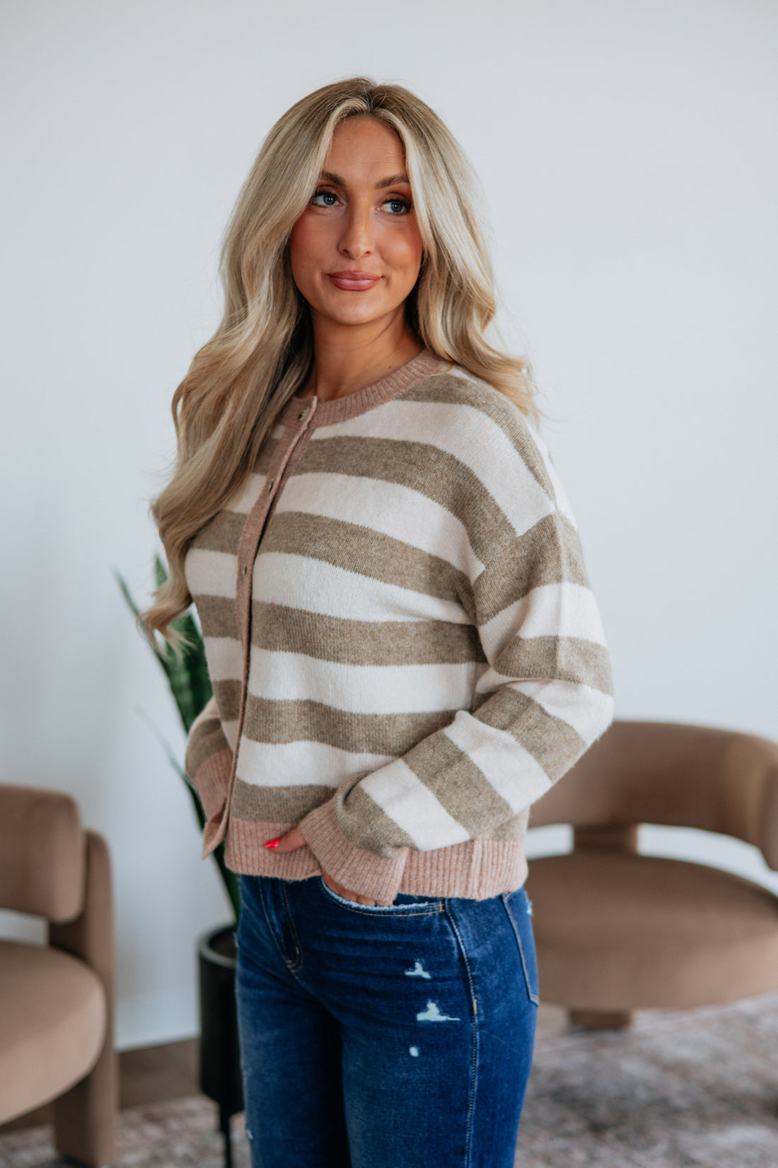 Shellie Striped Cardigan