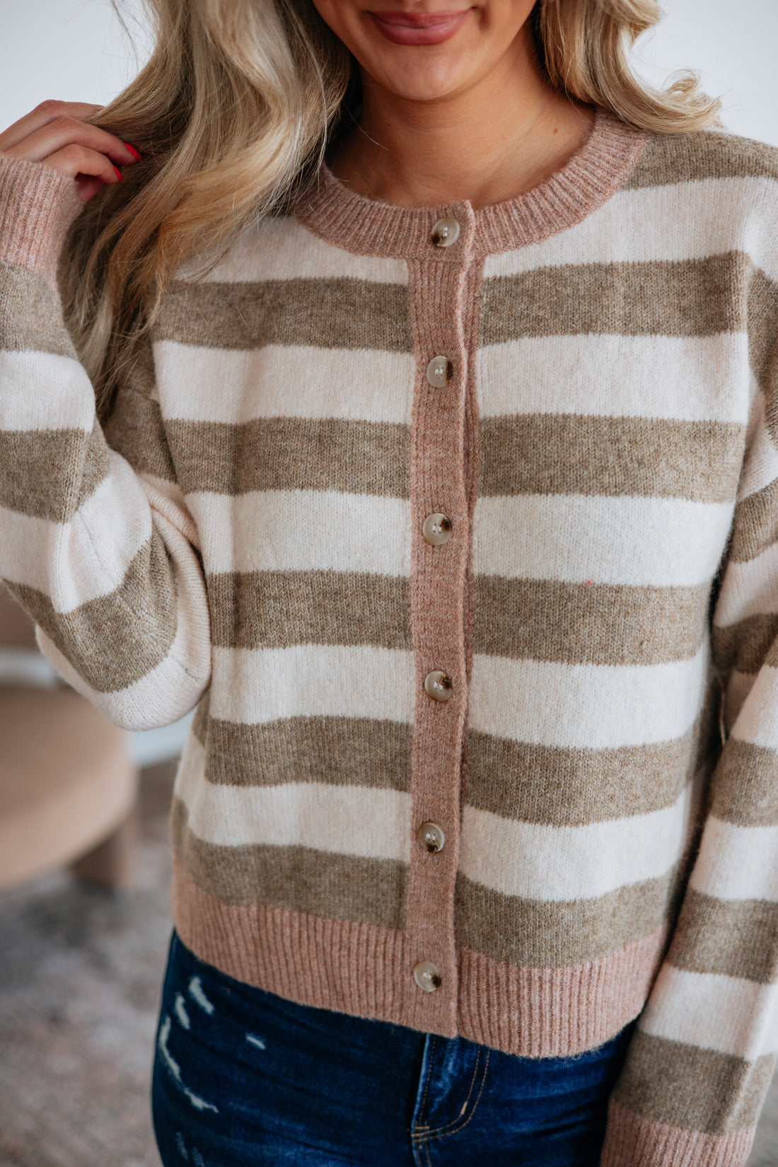 Shellie Striped Cardigan
