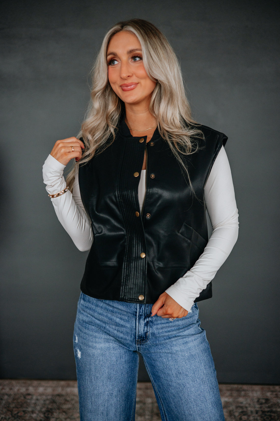 Aviva Leather Vest